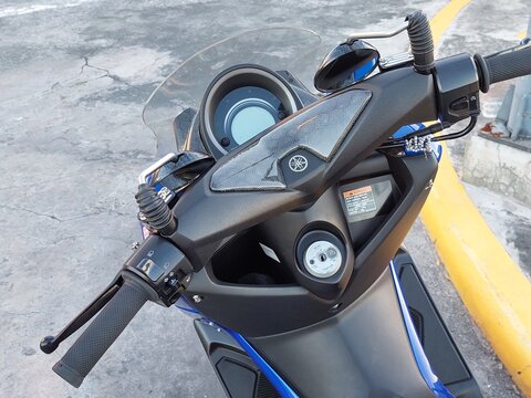 Yamaha nmax speedometer at Shinnenkai car meet in Quezon City, Philippines