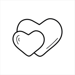 valentines day icon with white background vector