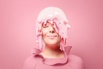 overwhelmed by a pink blob