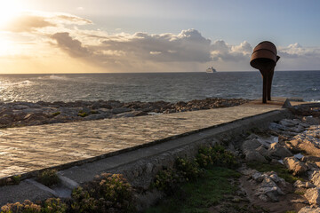 Coastal Contemplation: A Seaside Promenade Perspective
