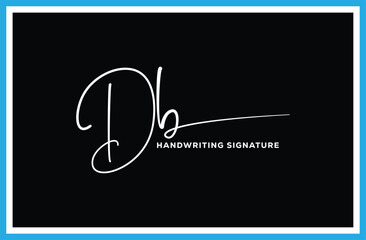 DB initials Handwriting signature logo. DB Hand drawn Calligraphy lettering Vector. DB letter real estate, beauty, photography letter logo design.