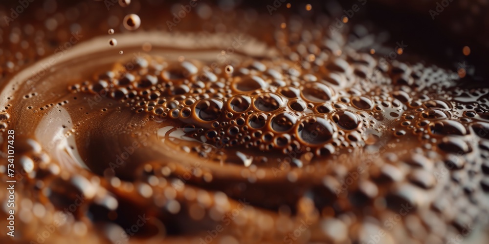 Poster a close-up view of liquid in a bowl. suitable for various uses