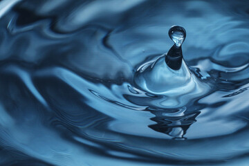 Splash of clear water with drop, closeup