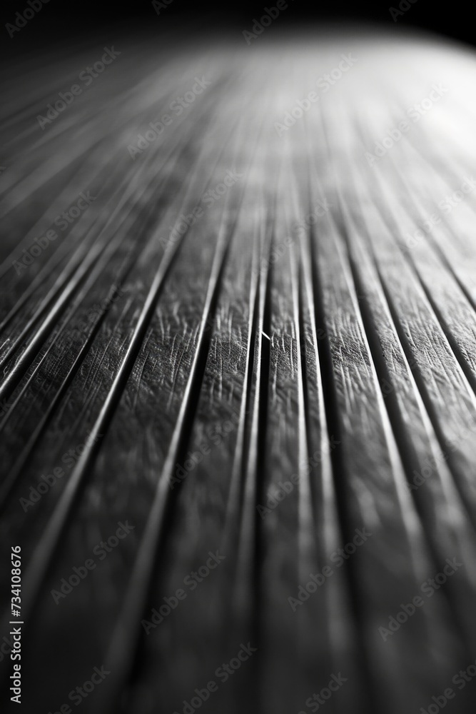 Poster A simple black and white photo of a wooden table. Perfect for adding a minimalist touch to any project
