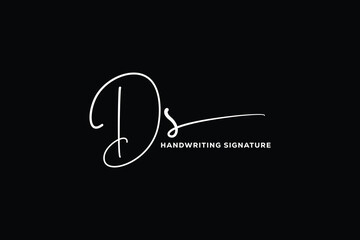 DS initials Handwriting signature logo. DS Hand drawn Calligraphy lettering Vector. DS letter real estate, beauty, photography letter logo design.