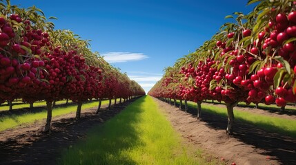 Fototapeta na wymiar orchard cherry farm