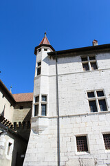 View of the castle on a sunny day. Annecy. France. Location vertical.