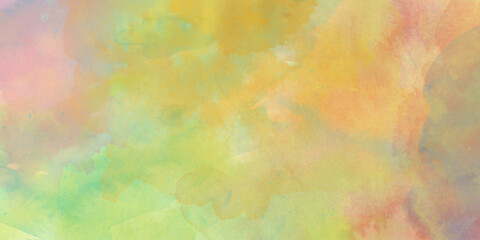 Abstract horizontal background designed with colorful splashes of watercolor, Vector watercolor art background with watercolor splashes, The color splashing in the paper for any creative design.