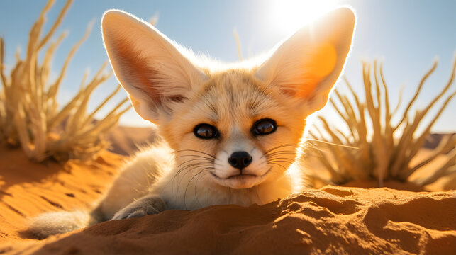 Fennec Fox Enjoying the Desert Sunrise