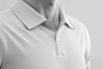 A detailed view of a person wearing a white shirt. This versatile image can be used in various contexts