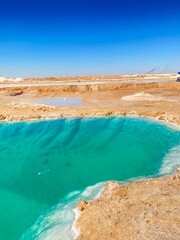 a scenery that you will never see except in Siwa Oasis,  Egypt; the natural salt lakes of Siwa, 15...