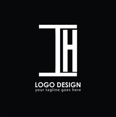 IH IH Logo Design, Creative Minimal Letter IH IH Monogram