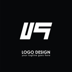 Fototapeta premium UQ UQ Logo Design, Creative Minimal Letter UQ UQ Monogram