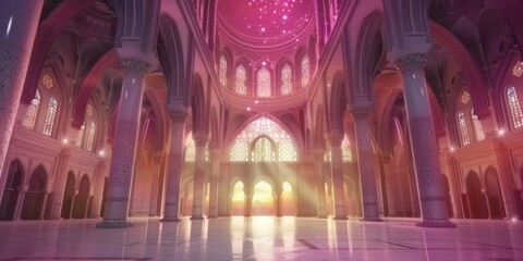 Obraz premium A grand cathedral with an abundance of windows, offering a stunning display of architectural beauty. Perfect for religious, historical, or architectural projects