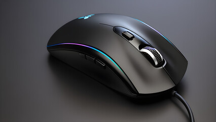 Close-up image of computer mouse. Generative AI.