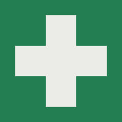 Fototapeta premium SAFETY CONDITION SIGN PICTOGRAM, FIRST AID ISO 7010 – E003