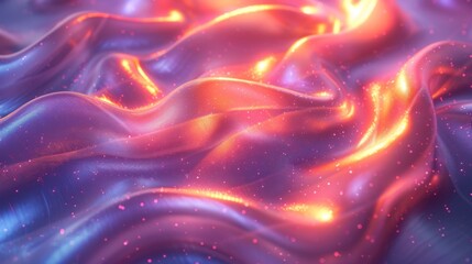 Obraz premium abstract wavy background with glowing lines and waves. Generative AI