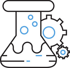 Flask and Gear Icon
