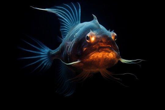 fairy ocean monster looking like a deep-sea anglerfish