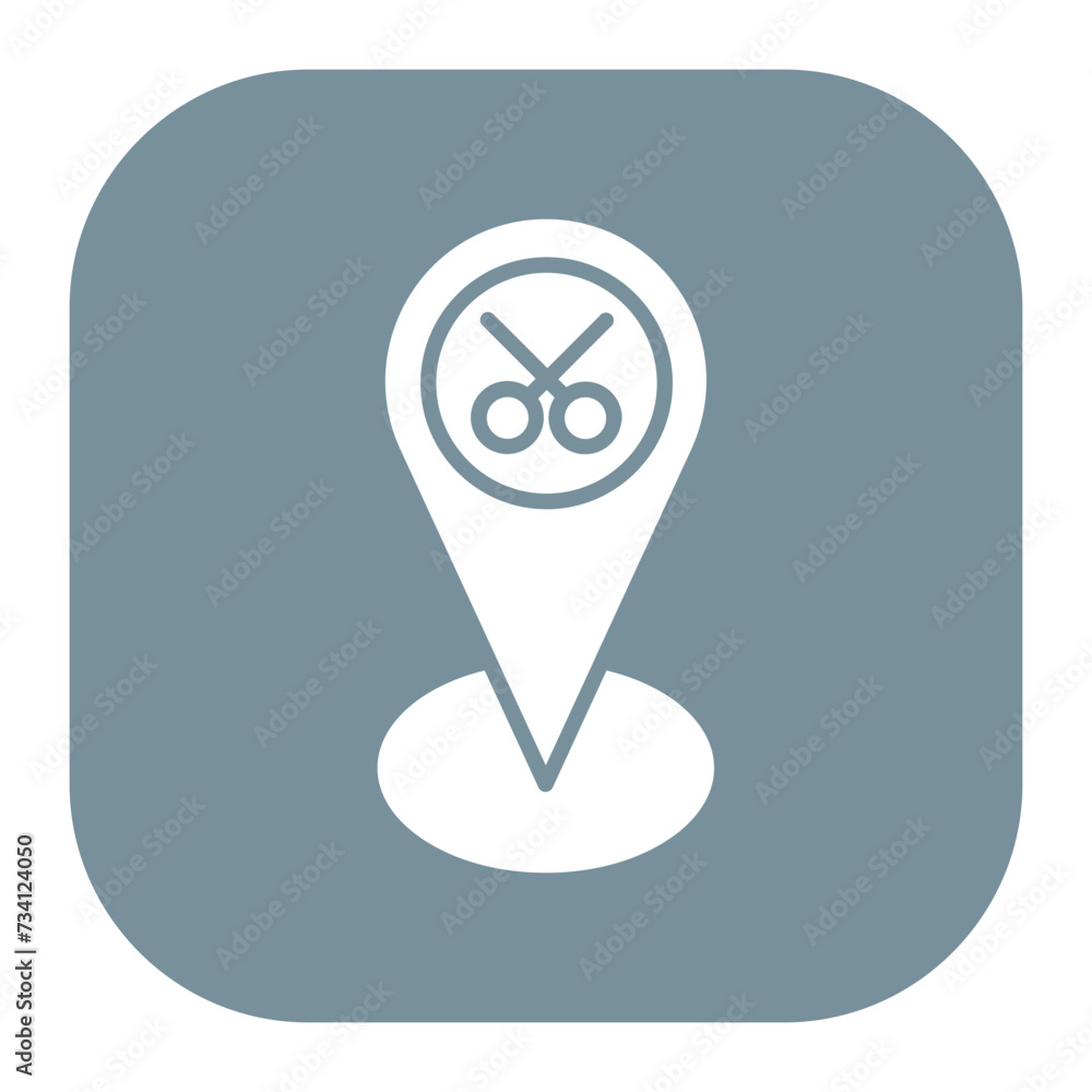 Poster barber location icon