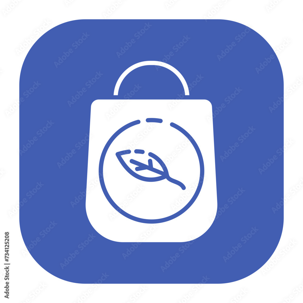 Sticker eco tote bag icon