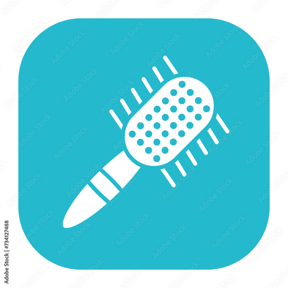 Poster hair brush icon