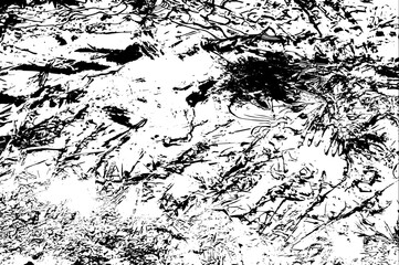 Rustic grunge vector texture with grain and stains. Abstract noise background. Weathered surface. Dirty and damaged. Detailed rough backdrop. Vector graphic illustration with transparent white. EPS10.