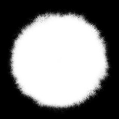 Fototapeta premium White stain on black background. Square composition.