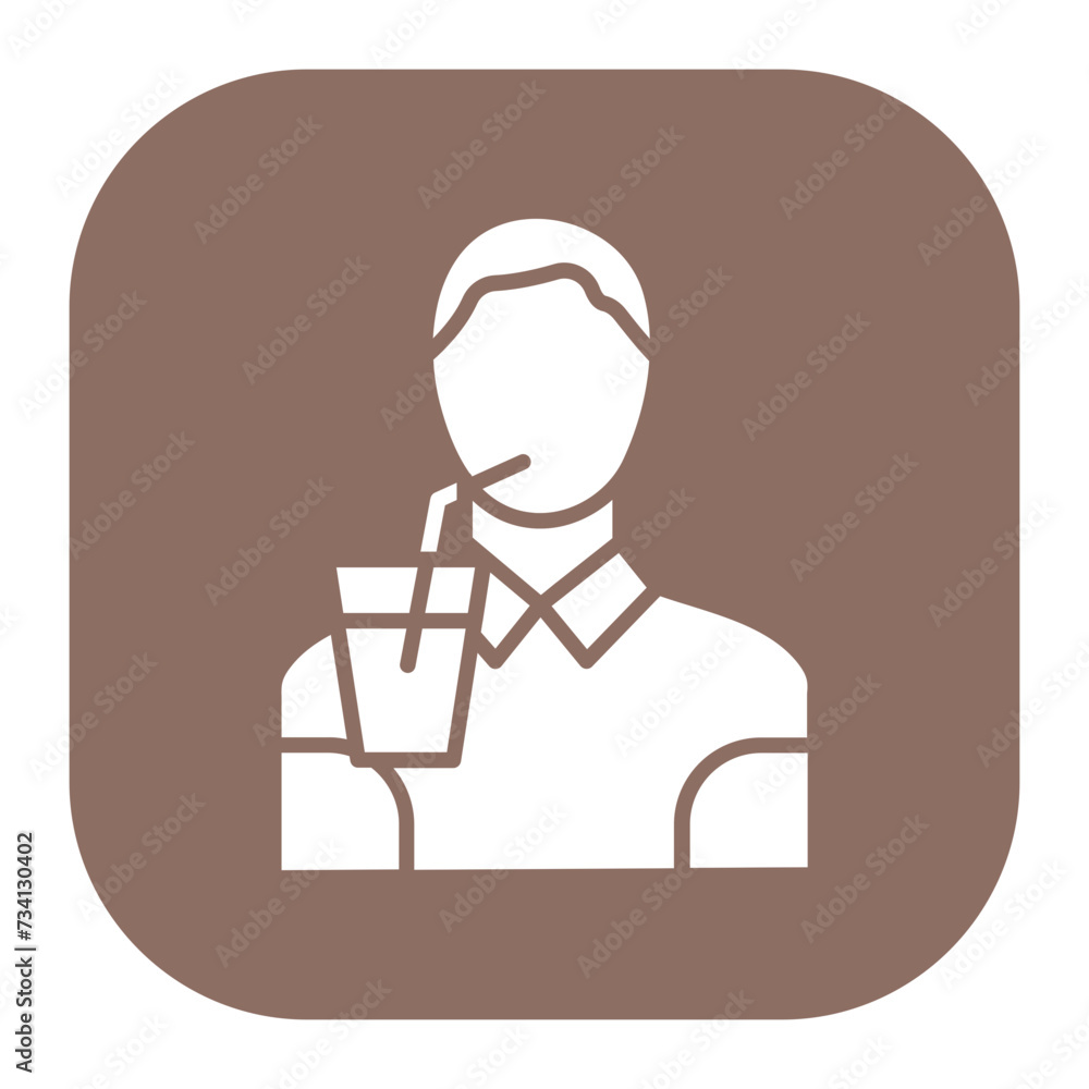 Sticker drinking icon