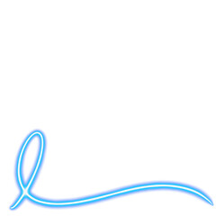 Neon blue awareness ribbon for supporting related causes.