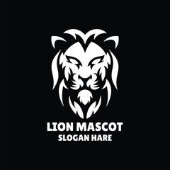 lion silhouette logo design illustration