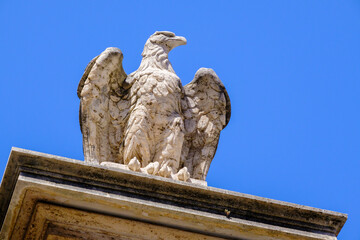 Eagle stone statue in Rome