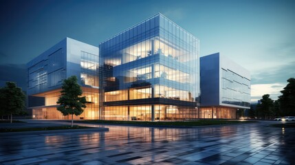 Fototapeta na wymiar modern architecture office building