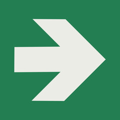 SAFETY CONDITION SIGN PICTOGRAM, DIRECTION ARROW (90° ANGLE) ISO 7010 – E005, SVG