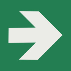 SAFETY CONDITION SIGN PICTOGRAM, DIRECTION ARROW (90° ANGLE) ISO 7010 – E005