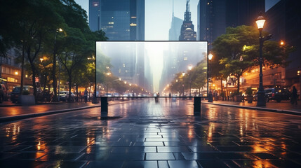 billboard pylon concept for marketing and advertising - obrazy, fototapety, plakaty