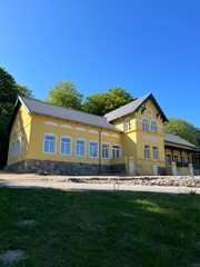 house on the shore