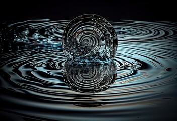 water ripple background. Generative AI