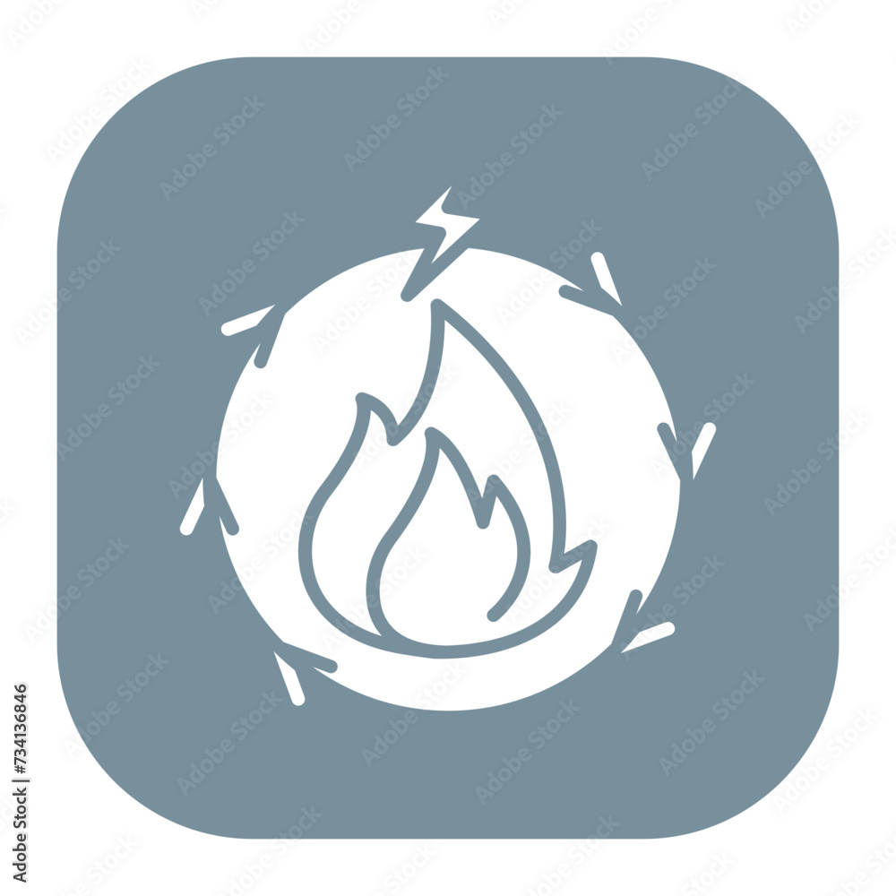 Sticker Fire Energy Icon