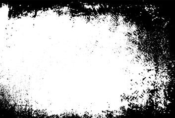 Grunge border texture background. Abstract frame overlay. PNG graphic illustration with transparent background.