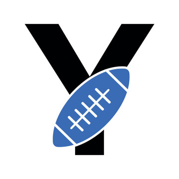 recommend clip art: Rugby Logo combine with letter Y vector template