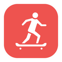 Fototapeta na wymiar Skateboarding Icon