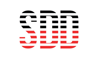 SDD three initial letter iconic line negative space minimal logo design vector template. monogram, abstract, wordmark, business, typography, minimalist, brand, company, flat, modern, unique, simple