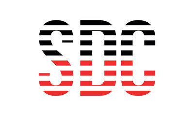 SDC three initial letter iconic line negative space minimal logo design vector template. monogram, abstract, wordmark, business, typography, minimalist, brand, company, flat, modern, unique, simple