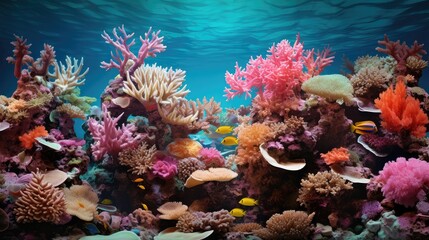 Naklejka na ściany i meble marine coral