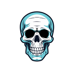 skull vector illustration isolated transparent background logo, cut out or cutout t-shirt design