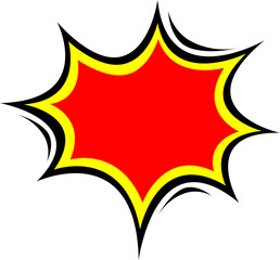 speech buble star bomb tag for shock sale price border red comic retro style  