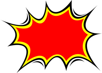 speech buble star bomb tag for shock sale price border red comic retro style  