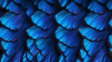 Obraz premium Wings of a blue tropical morpho butterfly. abstract pattern from morpho wings.