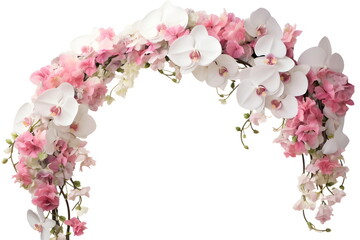 Obraz premium wedding flower arch isolated on white background